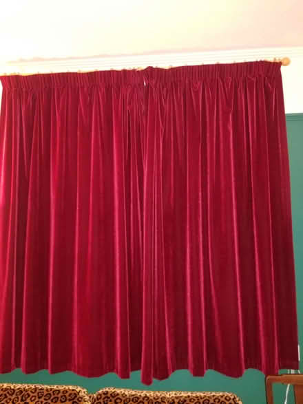 Photo of free Red velour curtains (Hillsborough S6) #1