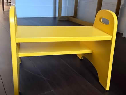 Photo of free Yellow wooden stool for kids (High St Ken W8) #3