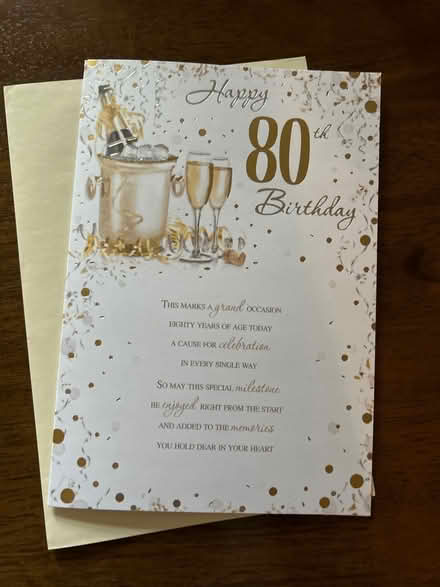 Photo of free 80th birthday card (RG21 Brookvale, Basingstoke) #1