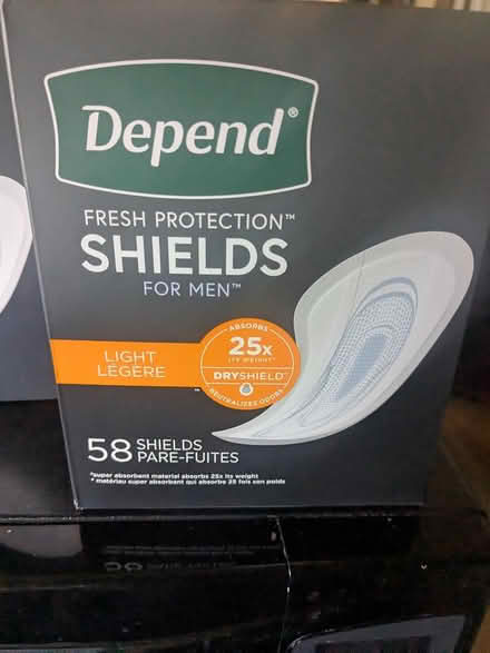 Photo of free Depend shields for men (San Mateo - 26th & Alameda) #1