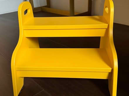 Photo of free Yellow wooden stool for kids (High St Ken W8) #1