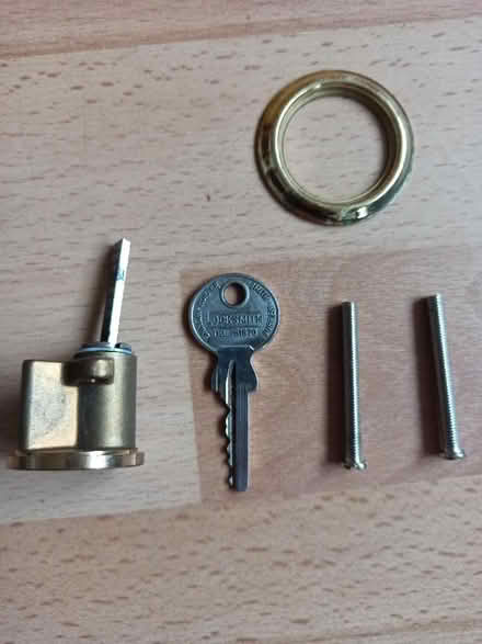 Photo of free Old Rim Lock Cylinder with key (Woking GU22) #1