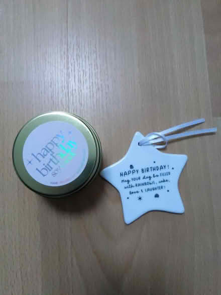 Photo of free Birthday candle and ceramic star (CR5, Old Coulsdon) #1