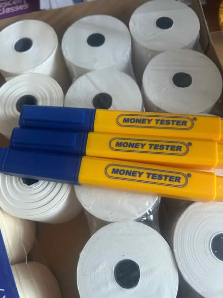 Photo of free 16 Calculator rolls & 3 money tester pens (Moorside M28) #2