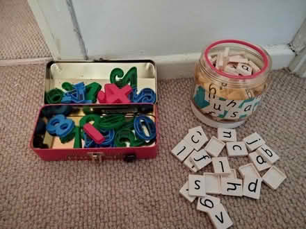 Photo of free Magnetic numbers and letter tiles (B47) #1