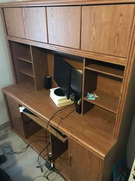 Photo of free Desk with extra storage (Plymouth, MI) #1