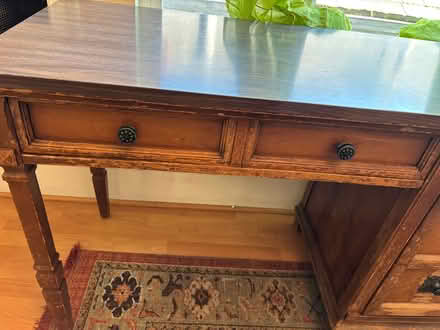 Photo of free Nice wooden desk w/ great storage (E 33rd St and 14th Ave) #2