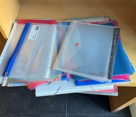 Photo of free Plastic folders and zip bags etc (Shepherds Bush) #1