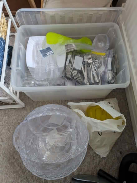 Photo of free Plastic catering plates, bowls and cutlery (Weedon) #1