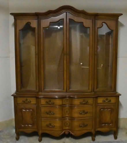 Photo of free large wood and glass cabinet (Huron and Wellington) #1