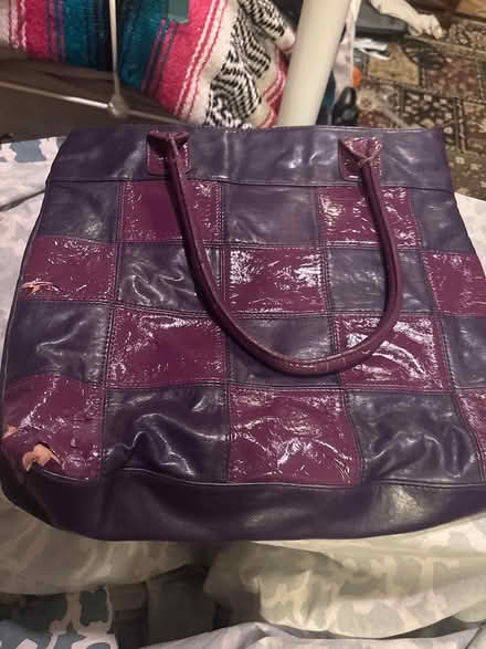 Photo of free Worn purple tote bag (Alexandria (Groveton), VA) #1