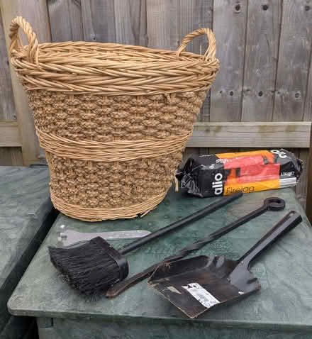 Photo of free Wicker log basket and fire tools (Muirton PH1) #3