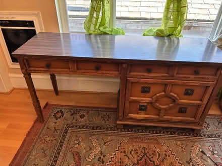 Photo of free Nice wooden desk w/ great storage (E 33rd St and 14th Ave) #1