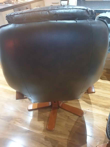 Photo of free Leather Chair and Matching Stool (Moortown LS17) #3