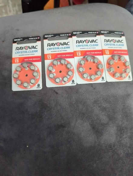 Photo of free 4 packs of size 13 Rayovac hearing aid batteries (Grangeway area NN10) #1