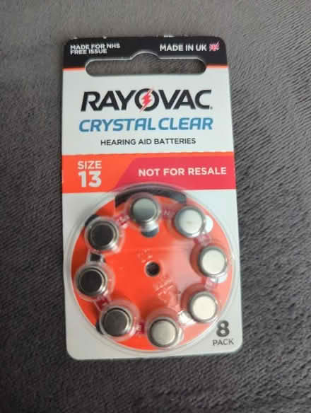 Photo of free 4 packs of size 13 Rayovac hearing aid batteries (Grangeway area NN10) #2