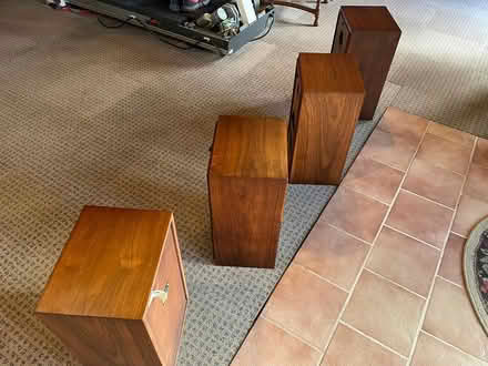 Photo of free 4 Walnut Veneer Speaker Boxes (Highwood Hills, St. Paul) #2