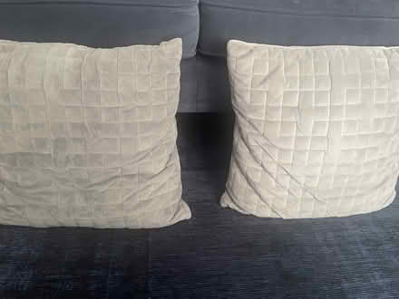 Photo of free 2 x grey cushions (Wigston Leicester) #1