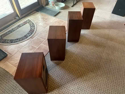 Photo of free 4 Walnut Veneer Speaker Boxes (Highwood Hills, St. Paul) #4