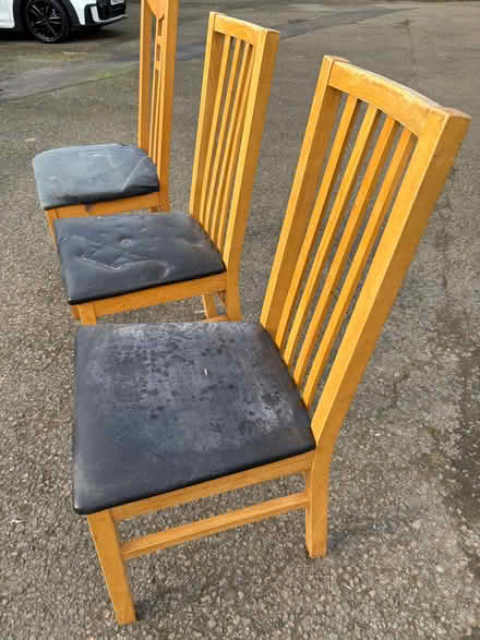 Photo of free 3 Wooden Chairs for upcycling (Dilwyn HR4) #4