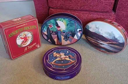 Photo of free 4 Old Metal Biscuit Tins (CT7) #1