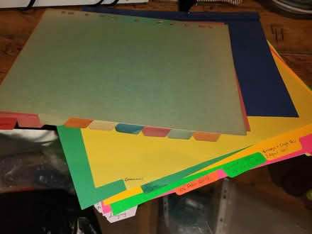 Photo of free A4 ringbinder dividers (Splott, CF24) #1