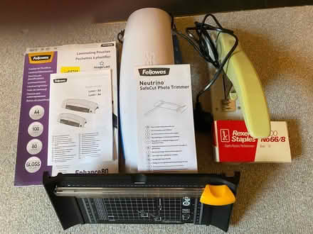 Photo of free Laminator, Trimmer and Large Stapler (Lansdown) #1