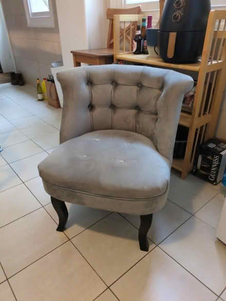 Photo of free Velvet effect low chair (Gosforth NE3) #1