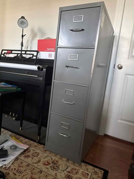 Photo of free 4 Drawer Metal File Cabinet (Apex near US 1 and Ten Ten Rd) #2