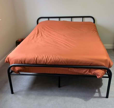 Photo of free Standard double bed black sturdy metallic framework (only) (Long Lane Recreation Ground NG9) #2