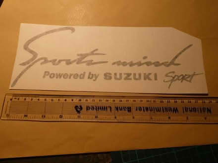 Photo of free SUZUKI Sport car / motorbike decal (KT21 Ashtead Surrey) #1