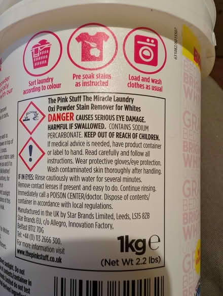 Photo of free Stain remover 1kg pot (Govanhill, G42) #3