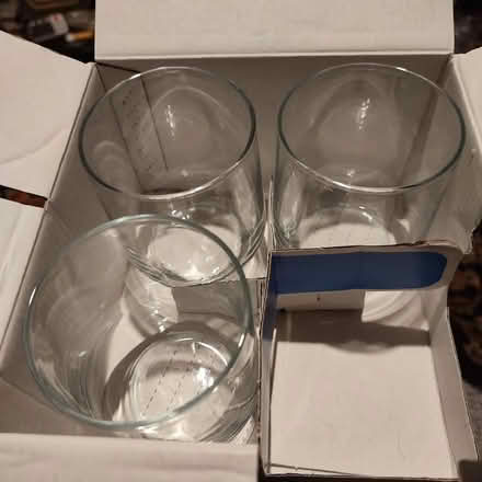 Photo of free 3 x mixer glasses. Clean, barely used, boxed (Church RG2) #1