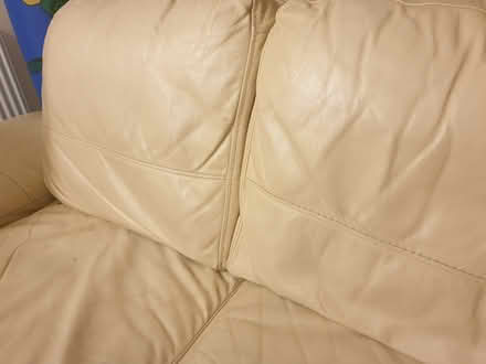 Photo of free Leather Cream Sofa (Dublin 16) #2