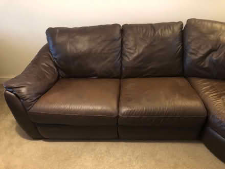 Photo of free Ikea leather corner sofa (Elton BL8) #4