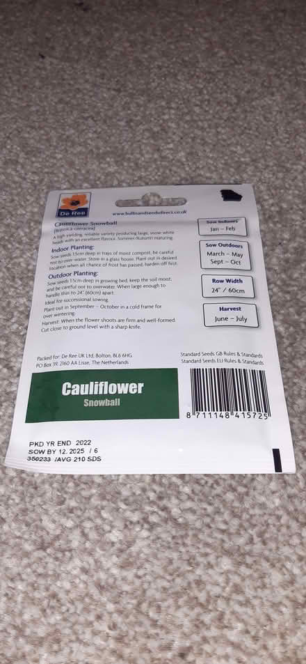 Photo of free Packet of cauliflower seeds (Clitheroe BB7) #2