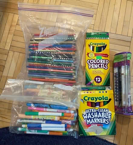 Photo of free Crayons , colored pencils etc (Battery park city) #1