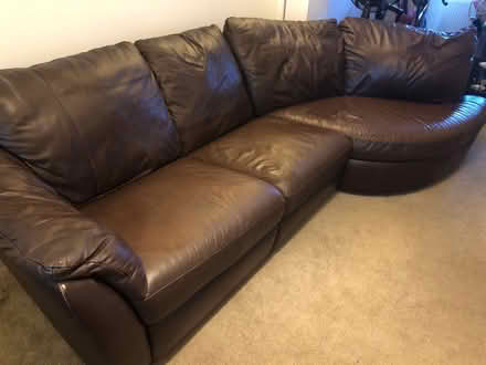 Photo of free Ikea leather corner sofa (Elton BL8) #1