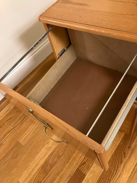 Photo of free Wood file cabinet (Carmel) #2