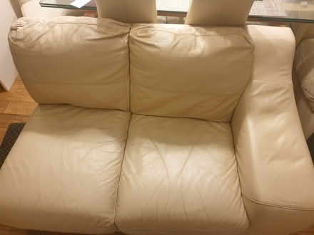 Photo of free Leather Cream Sofa (Dublin 16) #3