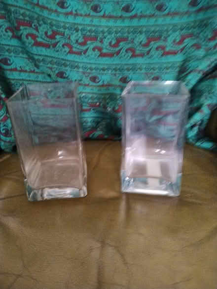 Photo of free Two chunky glass vases (LE11 1PU loughbourough) #2