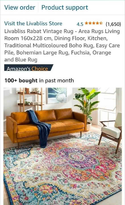 Photo of free large beautiful heavy moden rug. (Freehold LA1) #1