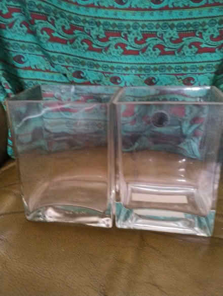 Photo of free Two chunky glass vases (LE11 1PU loughbourough) #1