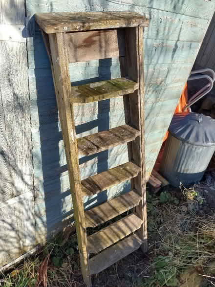 Photo of free Old wooden step ladder ....could be used as small plant pot. (Amber Valley DE56) #1