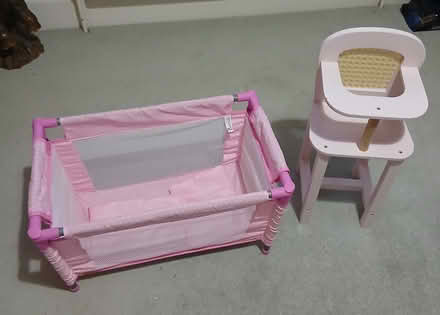 Photo of free Dolls High Chair and Crib (Upton, Poole, BH16) #1