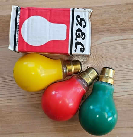 Photo of free Coloured lightbulbs. BC connection. 15w 240v (Henleaze BS9) #1