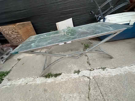 Photo of free Refrigerator and glass coffee table (Newark) #2