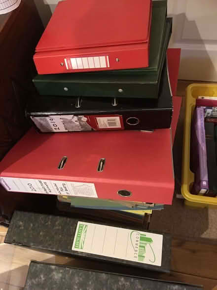 Photo of free Box of ring binders and file dividers (Dean Row SK9) #2