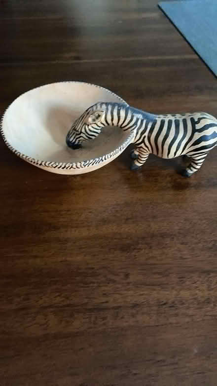 Photo of free carved wood zebra bowl (Somerset) #1