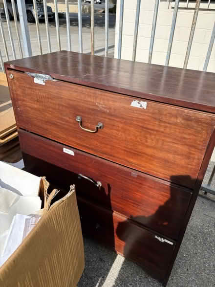 Photo of free Teak filing set of drawers (Calabasas) #3